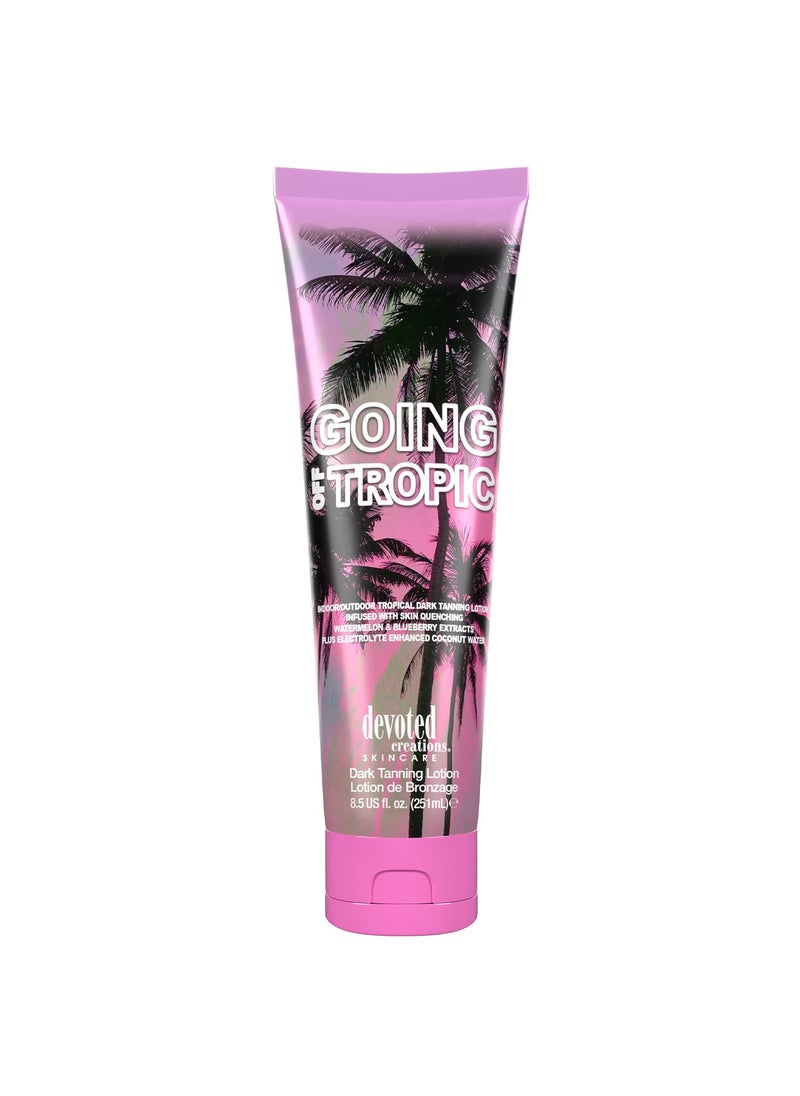 Devoted Creations Going Off Tropic  Skin Quenching Extracts Electrolyte Enhanced IndoorOutdoor Dark Tanning Lotion