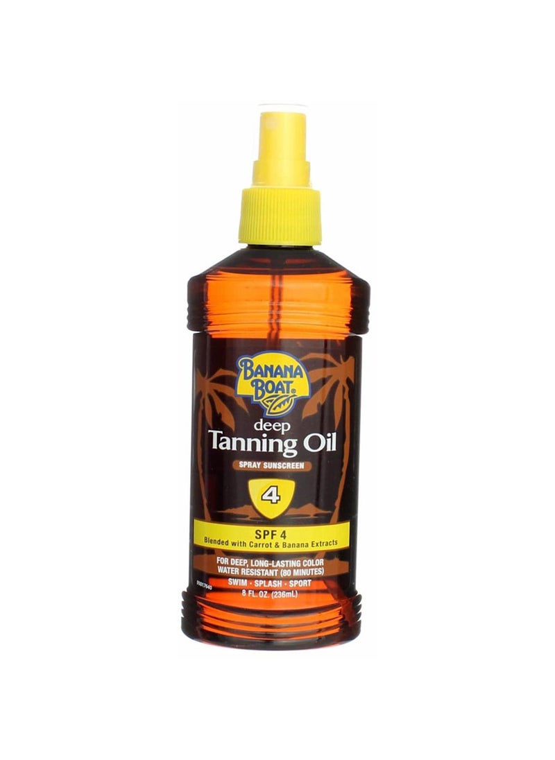 Banana Boat Deep Tanning Spray with Coconut Oil SPF 4 8 Ounces each Value Pack of 5