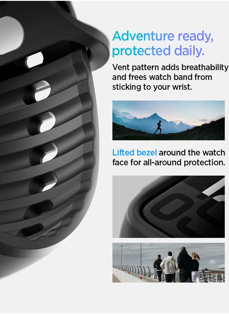 Liquid Air Pro for Apple Watch Series 10 (46mm) Case with Band Strap - Matte Black