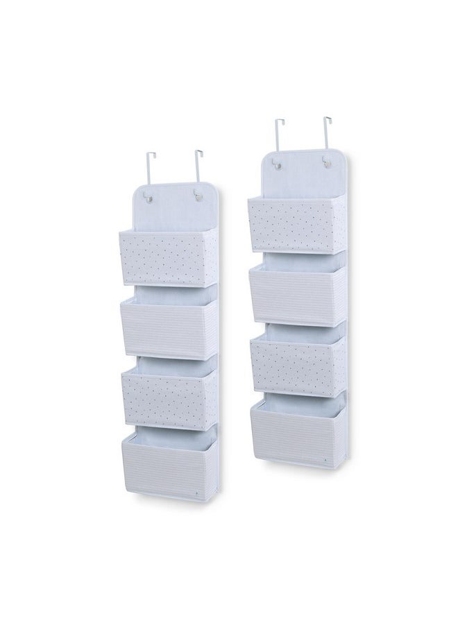 Delta Children Gap babyGap 2-Pack Over The Door Storage Organizer with 4 Pockets, Blue
