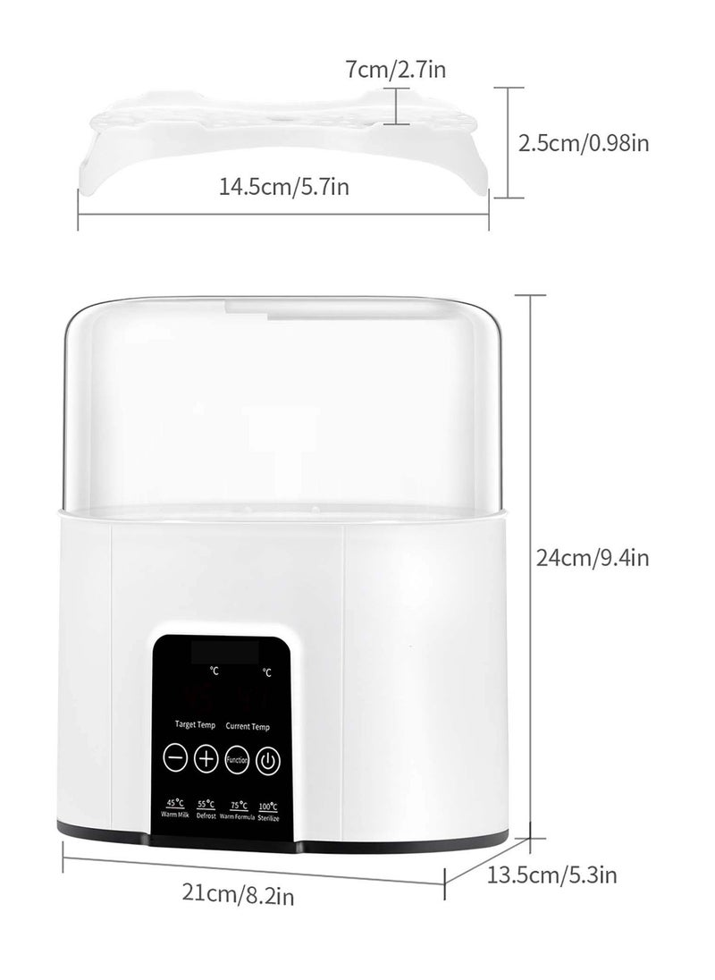Baby Bottle Warmer, Fast Warming, 24H Constant Mode Breast Milk Warmer, Baby Food Heater u0026 Defrost Warmer with Timer for Twins, LCD Display Accurate Temperature Adjustment