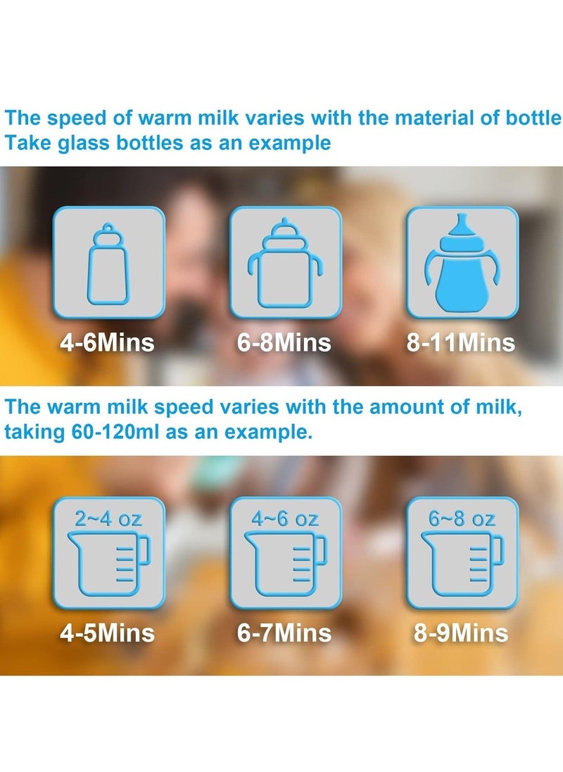 Baby Bottle Warmer, Bottle Sterilizer for Baby Bottles,معقم رضاعاتMultifuntion Breast Milk Warmer, Fast Baby Food Heater & Defrost Warmer with Timer for Twins, LCD Display Accurate Temperature Adjustment, Feeding Bottle Sterilizer 24H Constant Modeجهاز تسخين الحليب الرضاعه