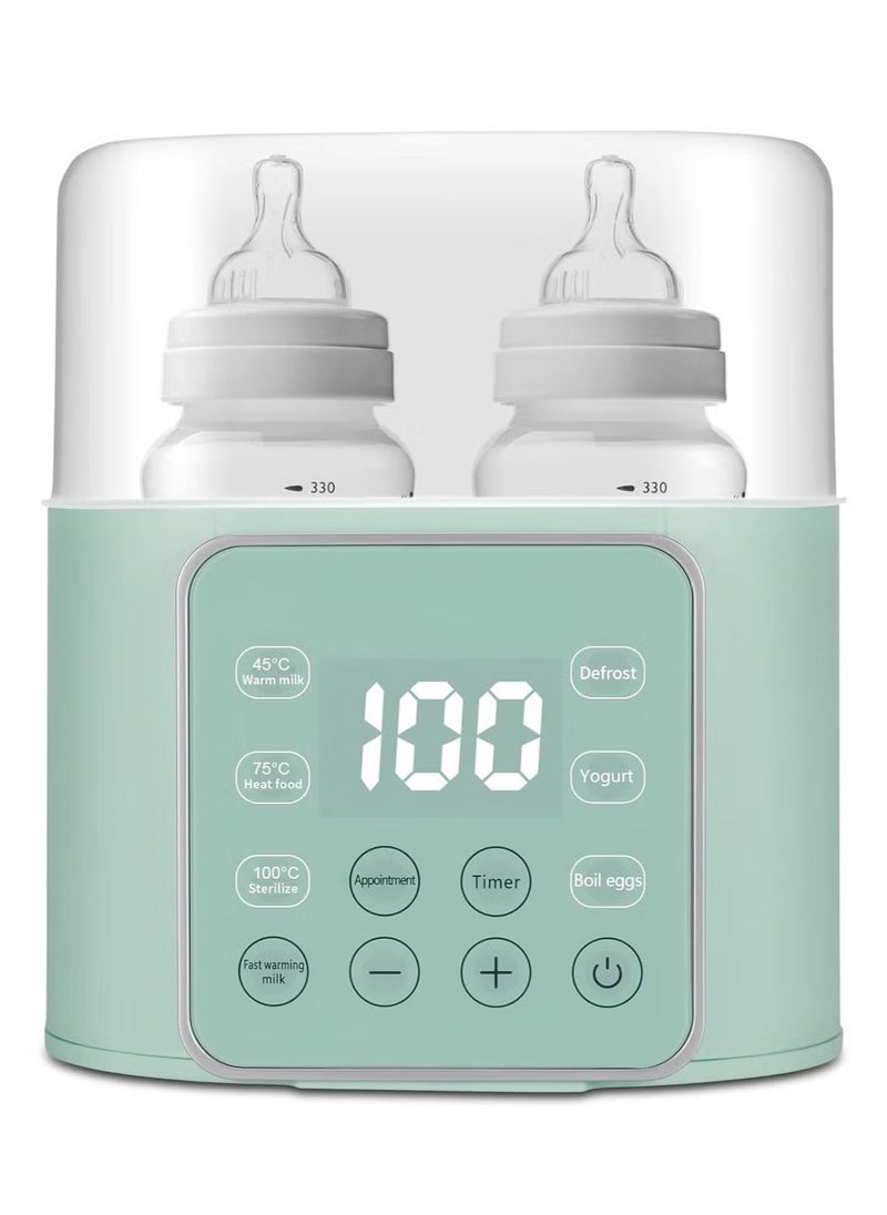 Baby Bottle Warmer, Bottle Sterilizer for Baby Bottles,معقم رضاعاتMultifuntion Breast Milk Warmer, Fast Baby Food Heater & Defrost Warmer with Timer for Twins, LCD Display Accurate Temperature Adjustment, Feeding Bottle Sterilizer 24H Constant Modeجهاز تسخين الحليب الرضاعه