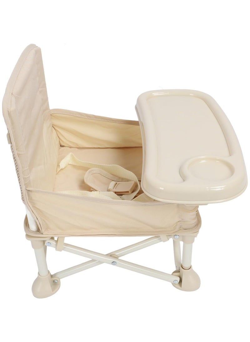baby chair Baby Folding High Chair for Eating, Portable Child Little Dining Chair with Straps, Compact Booster Seat with Tray, Easy Go Safety Lightweight Booster Seat, Great for Travel