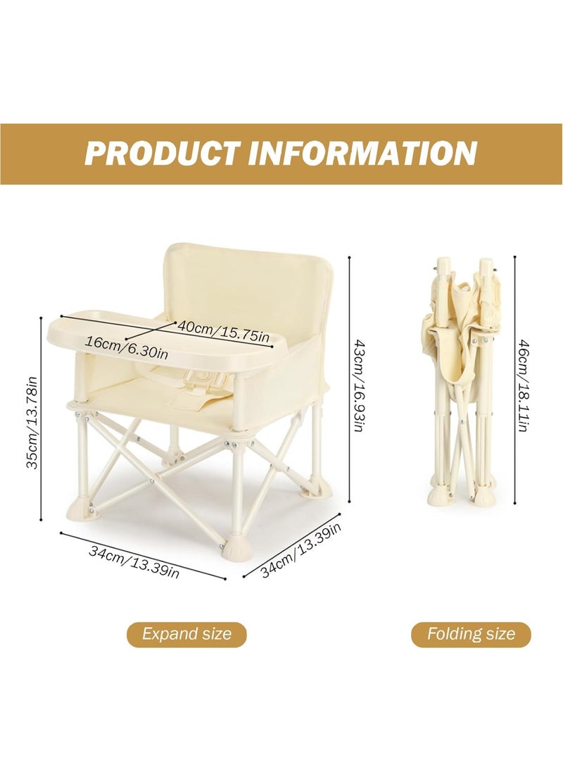 baby chair Baby Folding High Chair for Eating, Portable Child Little Dining Chair with Straps, Compact Booster Seat with Tray, Easy Go Safety Lightweight Booster Seat, Great for Travel