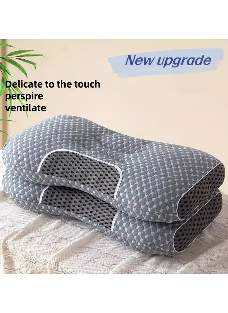 Ergonomic Cervical Pillows,Orthopedic Support for Side, Back & Stomach Sleepers with Breathable Polyester Cover