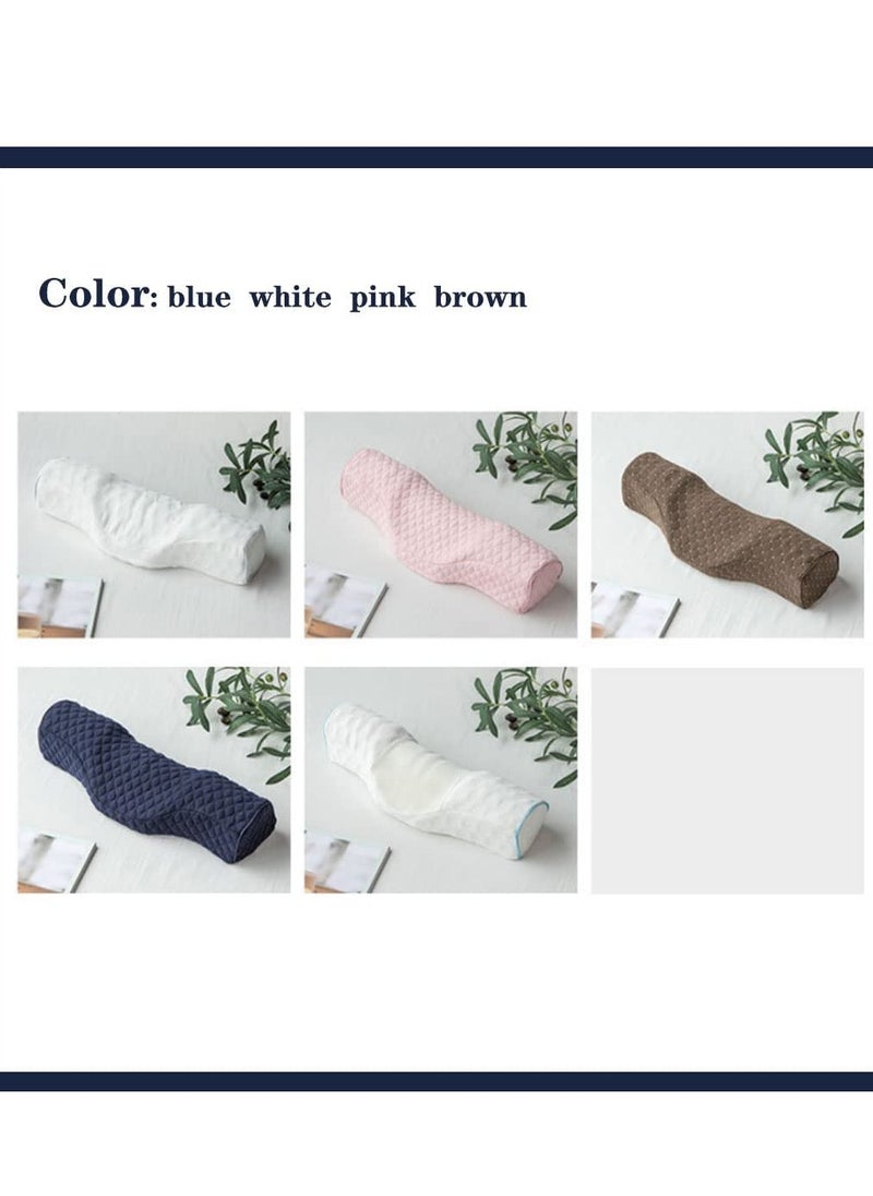 Cervical Neck Pillow for Pain Relief Sleeping Neck roll Pillow Memory Foam for Stiff Neck Pain Relief Travel Bolster Pillow for Bed for Side Sleepers Back Sleeper White