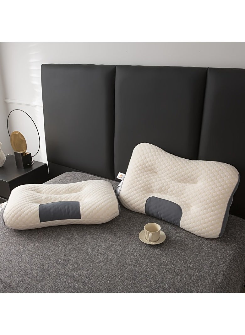 Ergonomic Orthopaedic Neck Support Pillow for Side and Back Sleepers - Soft, Durable, Machine Washable
