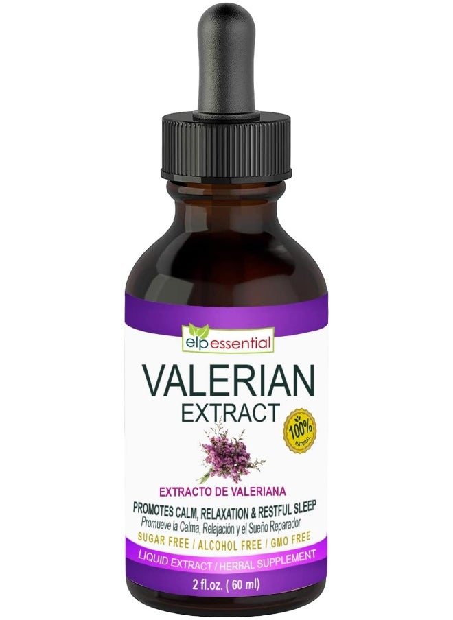 Valerian Root Extract Drops, 2 fl oz, Sugar Free, Alcohol Free, Non-GMO Gluten Free Liquid