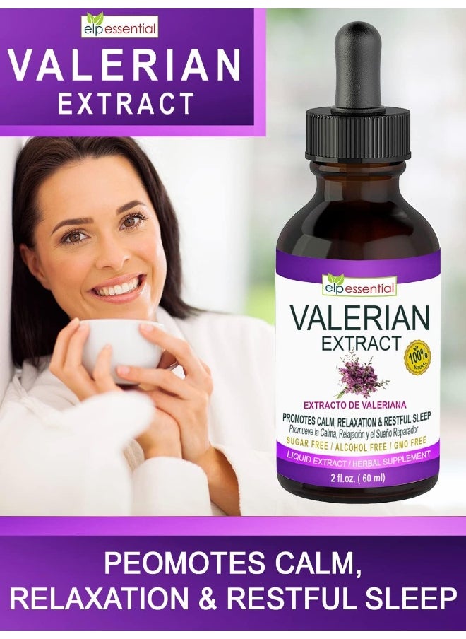 Valerian Root Extract Drops, 2 fl oz, Sugar Free, Alcohol Free, Non-GMO Gluten Free Liquid