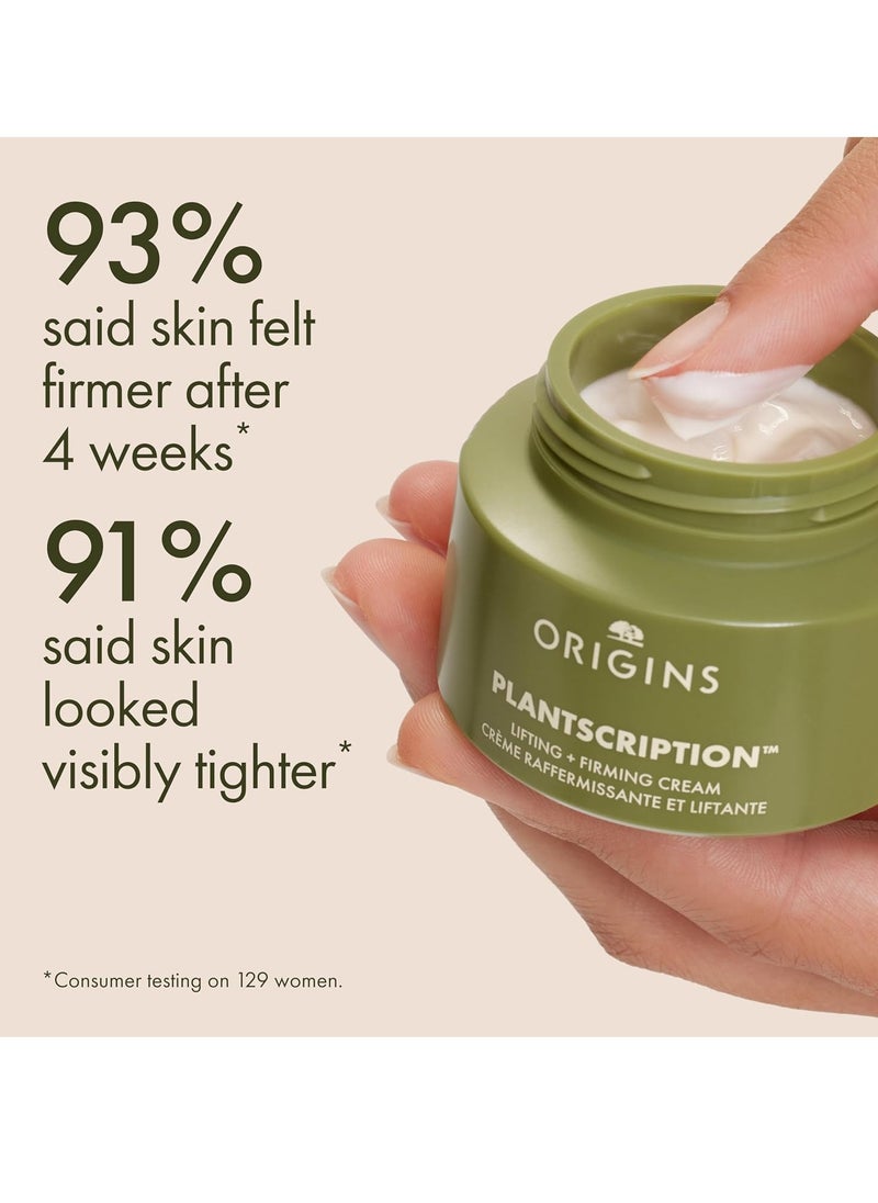 Origins Plantscription Lifting + Firming Peptide Moisturizer | Visibly Smooths Fine Lines and Wrinkles | With Peptide & Rice Extract, 1.7 Fl Oz