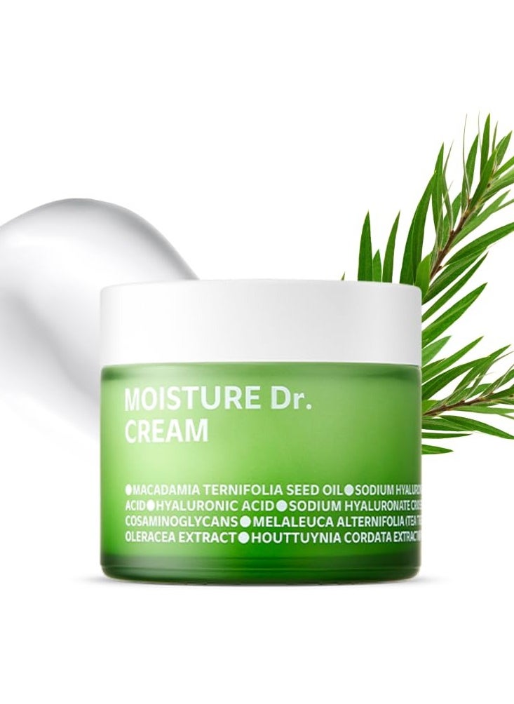 ISOI Moisture Dr. Soothing Cream, Deep Hydration & Barrier Support with Hyaluronic Acid, Lightweight Moisturizer for Sensitive Types, Korean Skin Care (2.37 fl.oz, 70ml)
