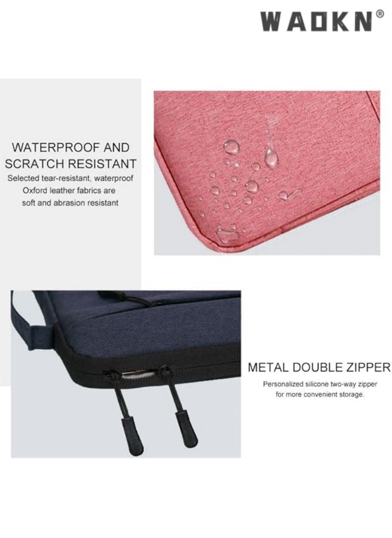 Laptop Handbag Sleeve Bag Protective Case Oxford Fabric Waterproof Multifunctional Briefcase compatible with Macbook Pro/Air Retina 13-15.6 inch Notebook, Dell, ThinkPad（black）