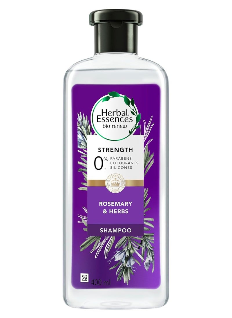 bio:renew Rosemary and Herbs SHAMPOO, 400ml, No Parabens No Colourants