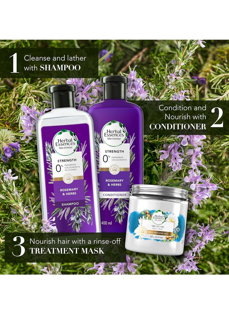 bio:renew Rosemary and Herbs SHAMPOO, 400ml, No Parabens No Colourants