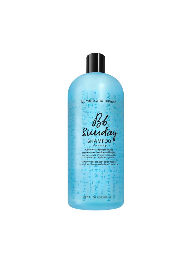 Bumble and bumble. Sunday Weekly Clarifying Shampoo | Removes Residue, Excess Oil + Pollutants | Color Safe | Curly, Wavy, Straight