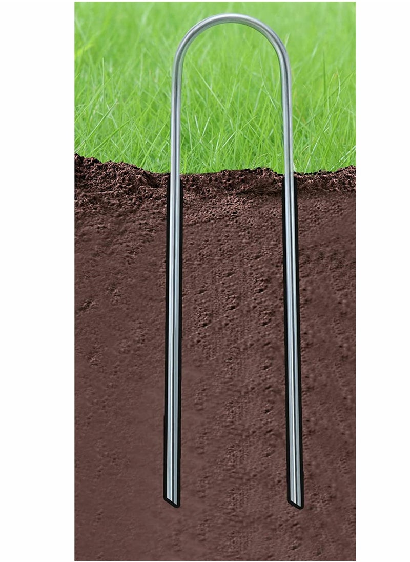 Heavy-Duty Wind Stakes, for Trampolines and Tents, 11-inch Heavy Duty Stakes, Safe Ground Anchor Galvanized Steel Wind Stakes, U-Shaped Durable Windproof Ground Anchor