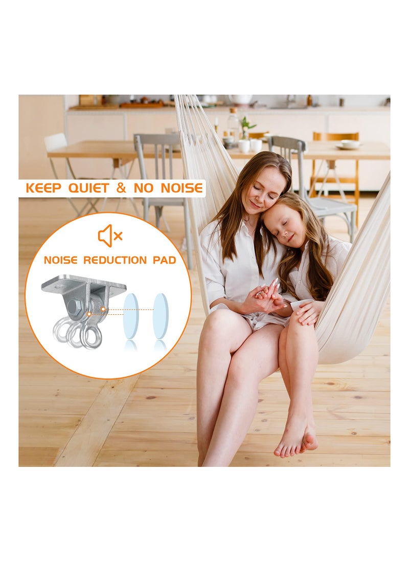Swing Set Accessories, Heavy Duty 360° Swivel Swing Hanger, 2600 lb Heavy Duty with 8 Screws Bolts Stainless Steel Swing Hook, for Playground Gym Rope Hammock Chair Yoga Swing