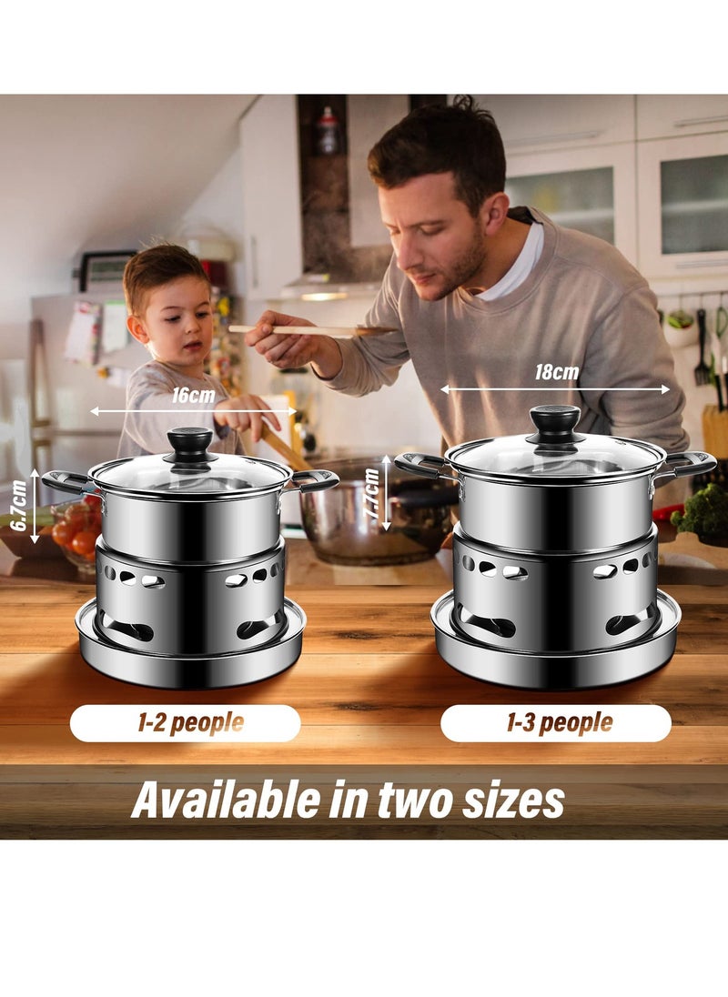 Camping Stove, Portable Drawer Camping Stove, Non-electric Portable Alcohol Stovefor Outdoors Cooking, Ultralight Camping Cookware Set for Camping, Picnic, Camping Burner for Indoor (16cm)