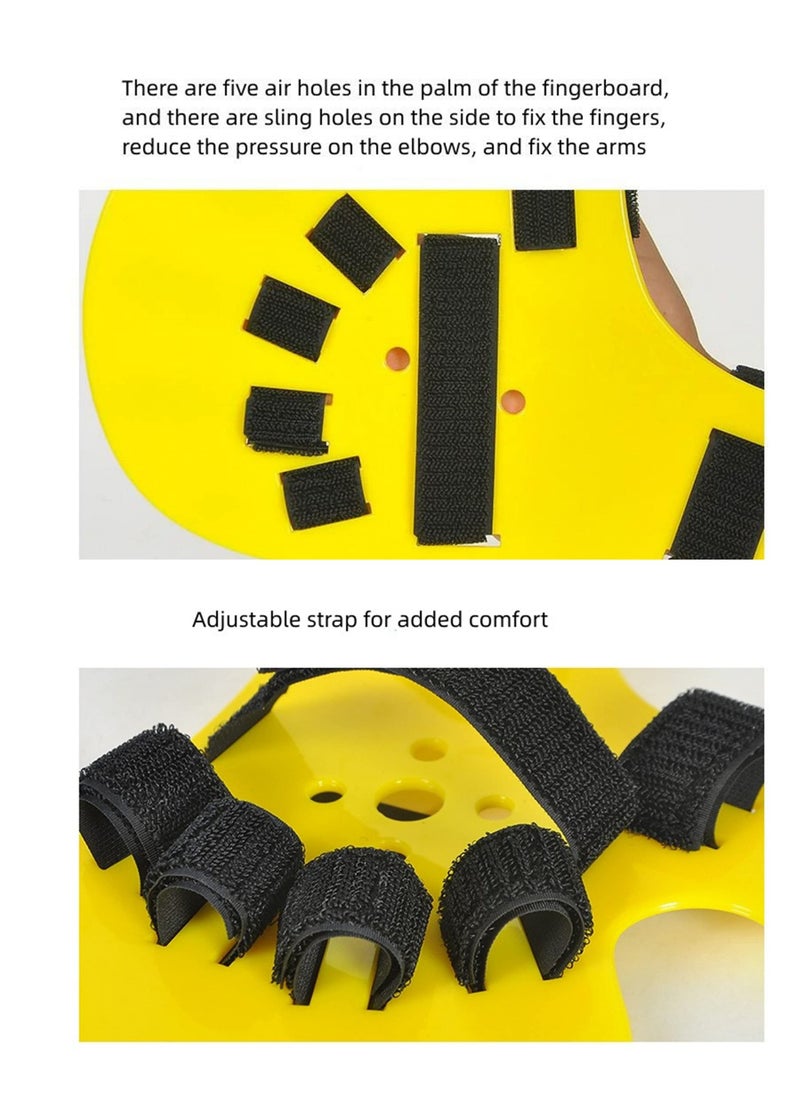 Finger Orthotics Fingerboard Stroke Hand Splint for Assisted Rehabilitation Adjustable Size Prevent Finger Flexion and Deformation Suitable for both left right hands Yellow