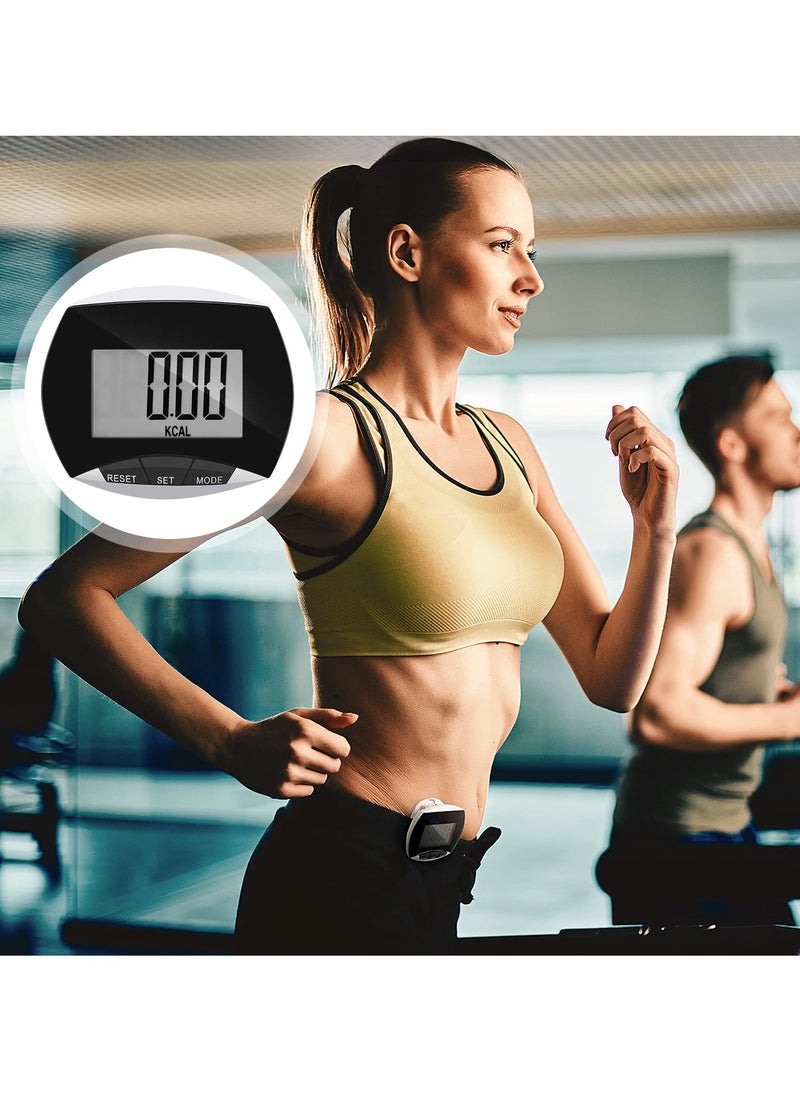 Portable Pedometer, LCD Digital Display Running Pedometer for Jogging Hiking Running Walking (2 Pack )