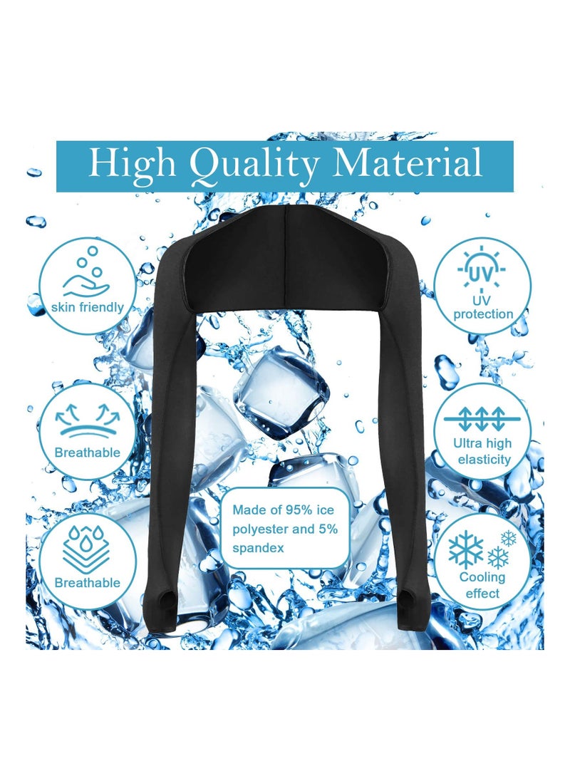 4 Pieces Cooling Shawl Arm Sleeves Sun Uv Protection Cooler Shrug, Comfortable u0026 Breathable Anti-UV Arm Sleeves for Women with Finger Holes for Driving Golfing Fishing Running Cycling Outdoor Ac