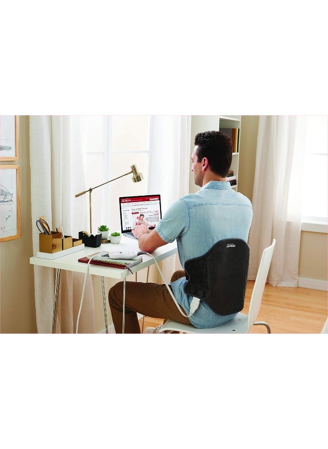 Heating Pad Wrap for Back Pain Relief with Auto Shut Off and Moist Heating Option, 23 x 15 Inches, Slate Grey