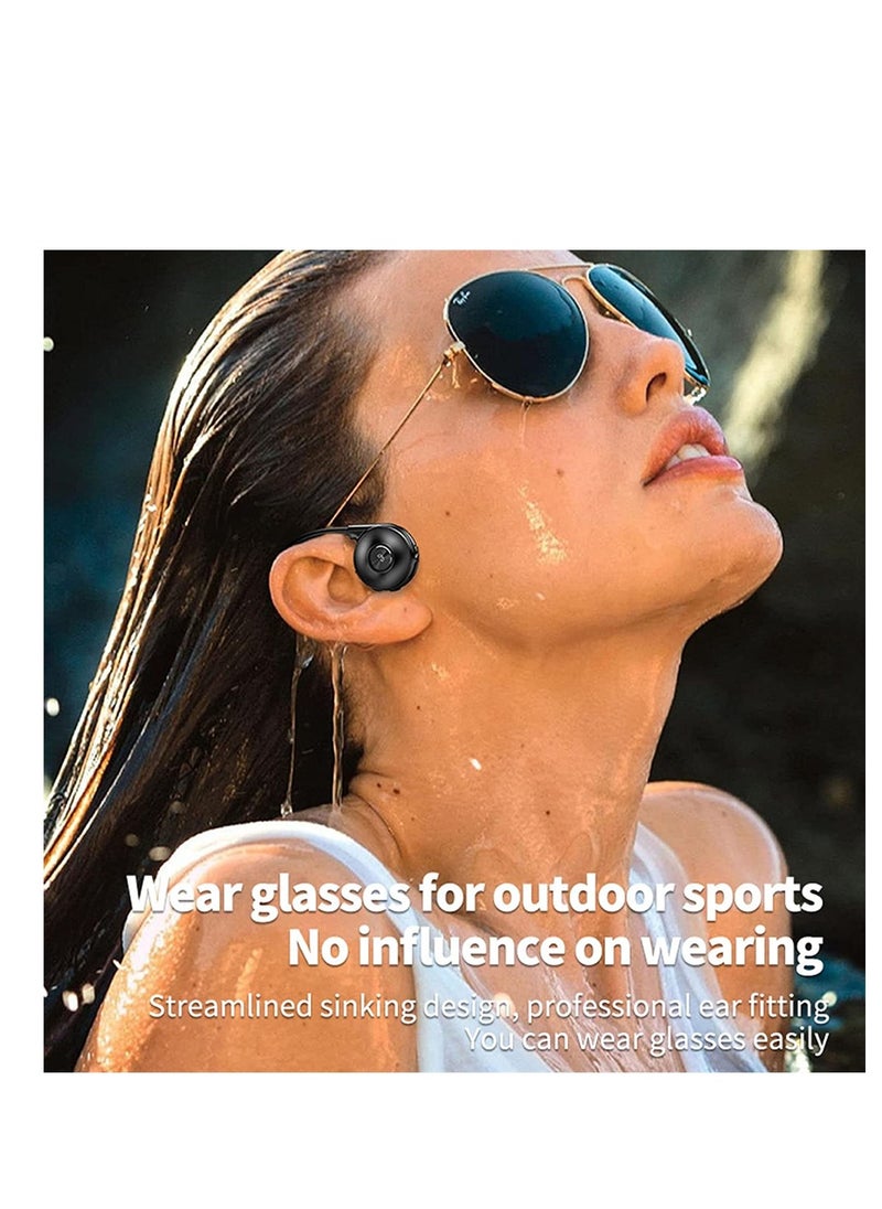 Bone Conduction Headphones, Open Ear Waterproof Bluetooth Bone Conduction Earbuds, Ear Painless Long Battery Life for Sports, Working, Driving, White