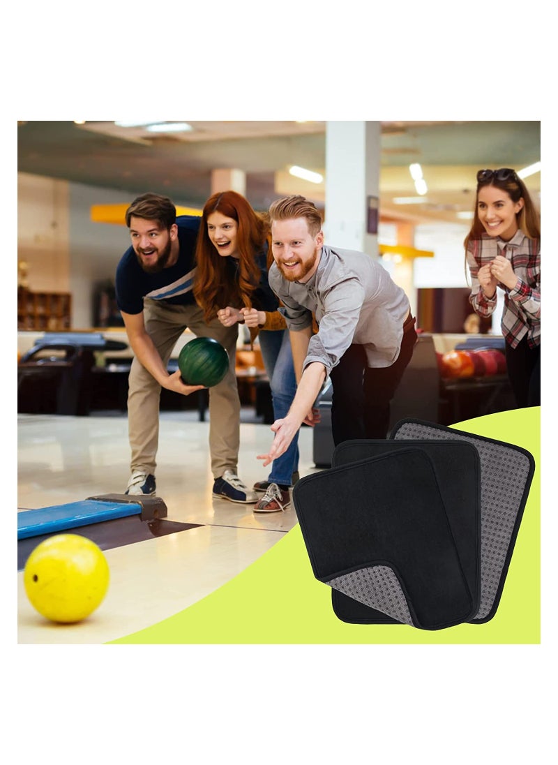 (3-Pack) Microfiber Bowling Ball Towel - 10 Inches x 8 Inches Premium Quality Bowling Ball Shammy Pad with Easy-Grip Dots - Clean Bowling Ball from Dirt and Oil to Improve Grip and Precision