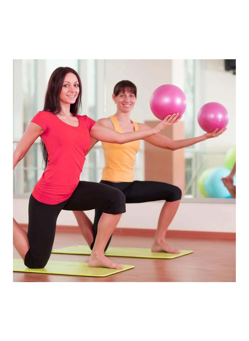 2 pcs Soft Pilates Balls 25CM Exercise Balance Ball Gym Fitness  for Yoga Core Training and Physical Therapy Pink  Purple