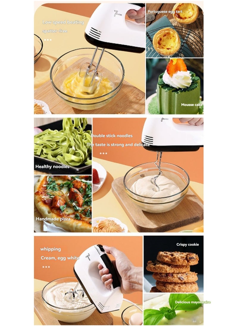 Egg Beater*1, Egg Beater*2, Dough Beater*2, 12-Wire Egg Beater*2, Household Electric Cake Baking Tool, Cream Handheld Small Egg White Mixing And Dough Mixing Machine