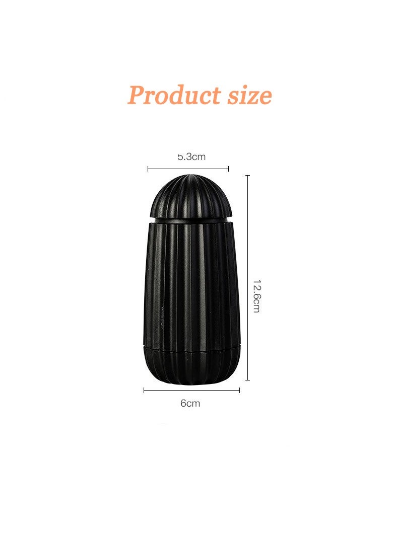 Retractable Toothpick Holder Cactus Shaped Automatic Toothpick Dispenser Toothpicks Case Storage Organizer for Kitchen Decorations Black