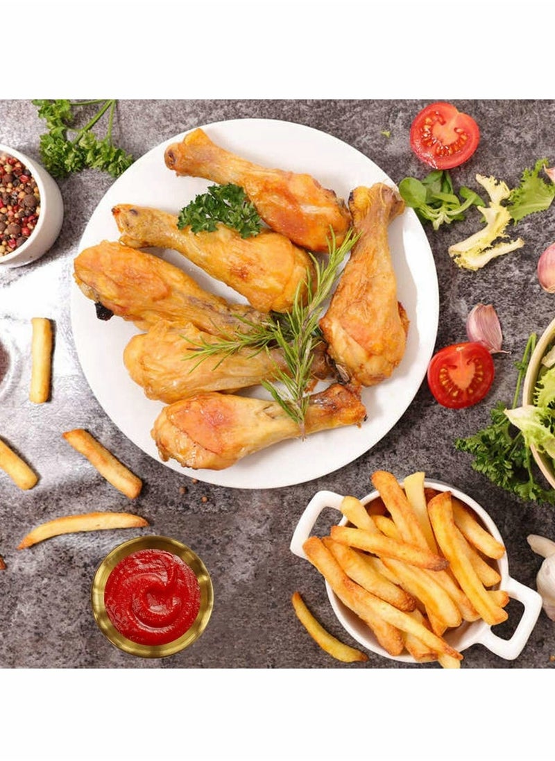 Stainless Steel Sauce Dish, Seasoning Dishes, Premium Sushi Dipping Bowl Saucers, Metal Ramekins, Mini Appetizer Plates, Individual Condiment Sauce Cups (2.3OZ, 6Pcs Gold)