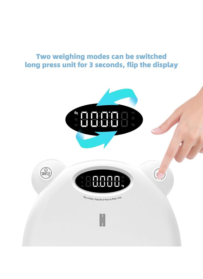 Digital Scale for Baby and Pet, Versatile Precision Weighing for Family Newborns Active Toddlers, Pets, Cats, and Dogs