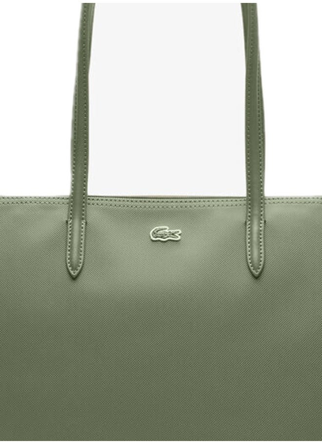 Lacoste bag Women's L12.12 Concept Fashion Versatile Large Capacity Large Size Zipper Handheld Shoulder Bag Tote Bag Large  45cm * 30cm * 12cm