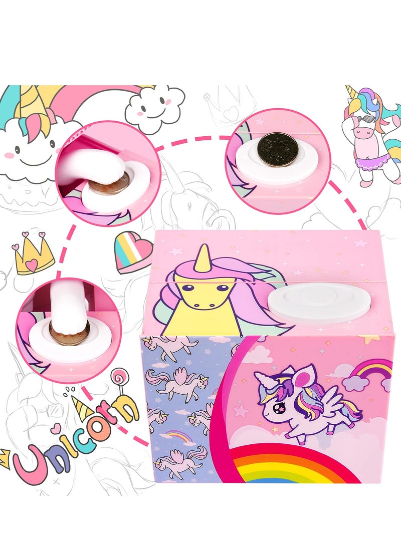 Unicorn Bank for Kids Automatic Money Bank with Music Coin Money Bank Birthday Gift Toy for Children