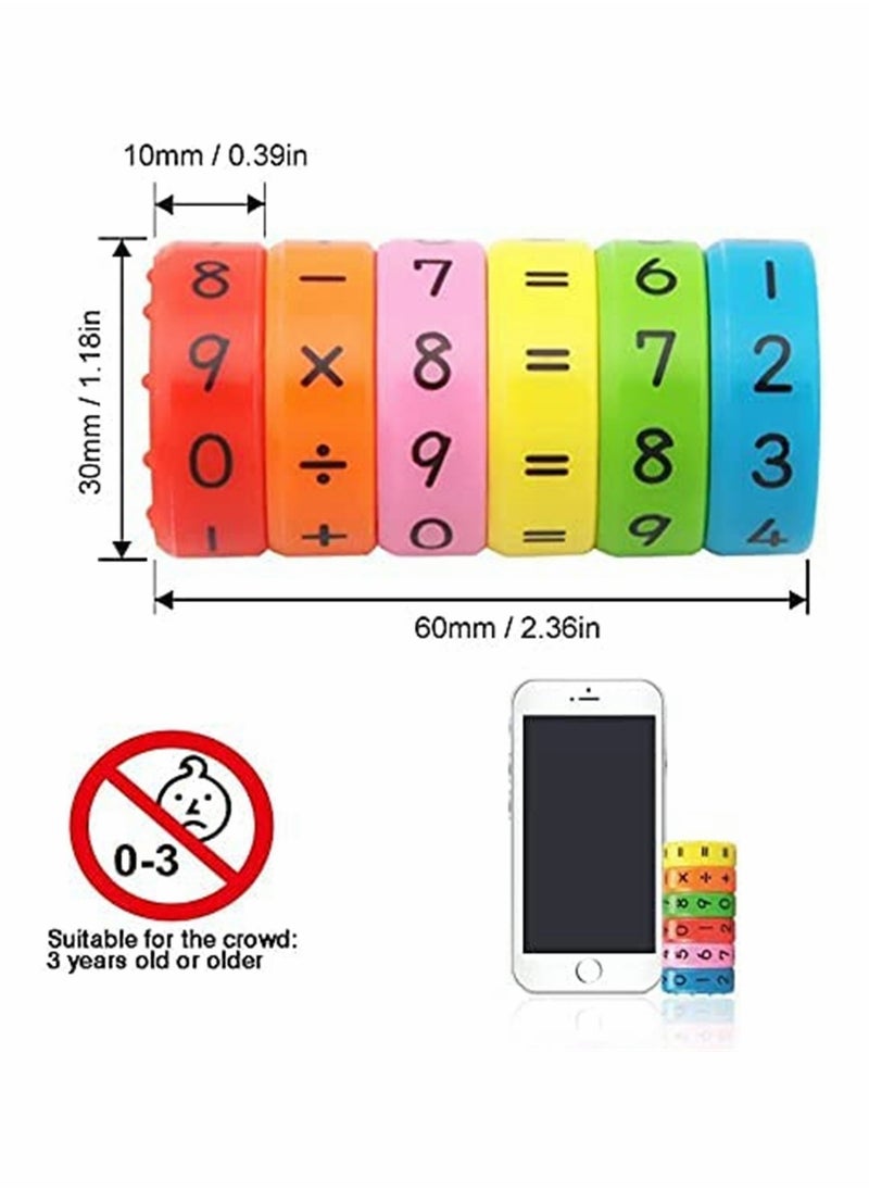 2 Pcs Magnetic Arithmetic Learning Toy, Cylinder Numbers Toys, Intelligence Brain Developing Toy, Children Number Game Blocks, DIY Magnetic Math Toy