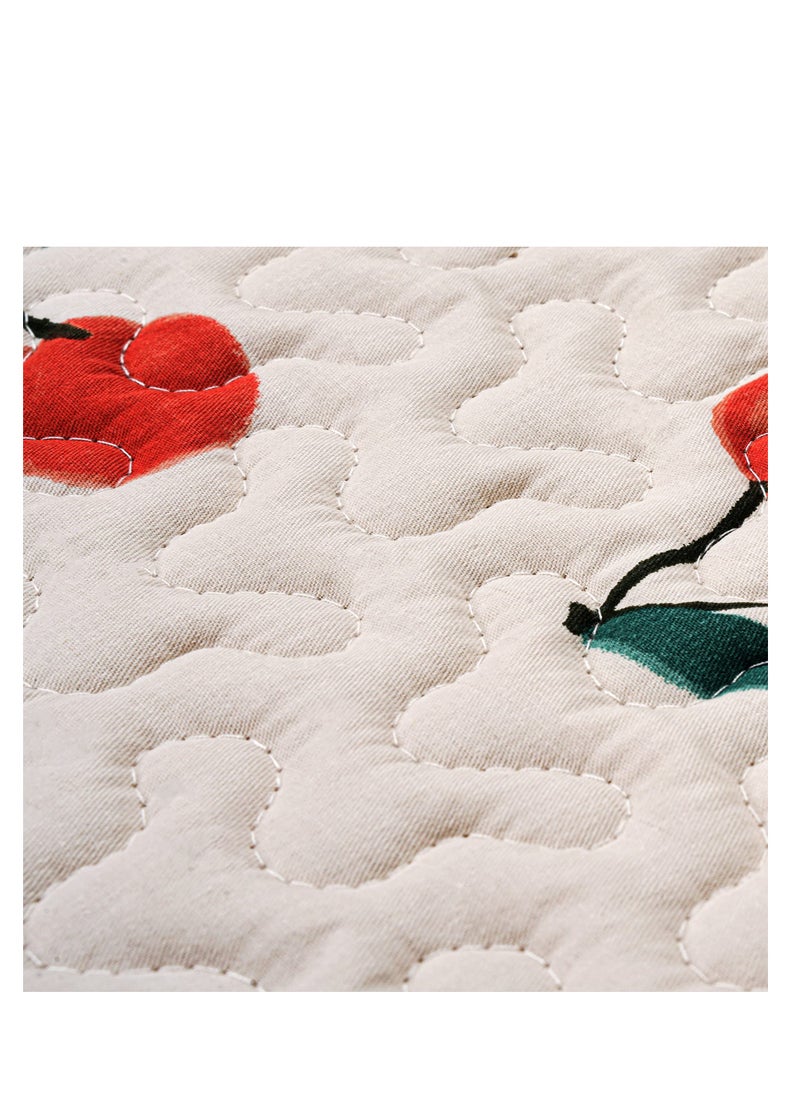 Soft Cotton Baby Play Mat, 3 x 43 Inch Washable Foldable Crawling Mat, Non Slip Playmat for Babies, Toddlers Tummy Time Mat, Portable Playpen Mat Playmat for Indoor & Outdoor Use