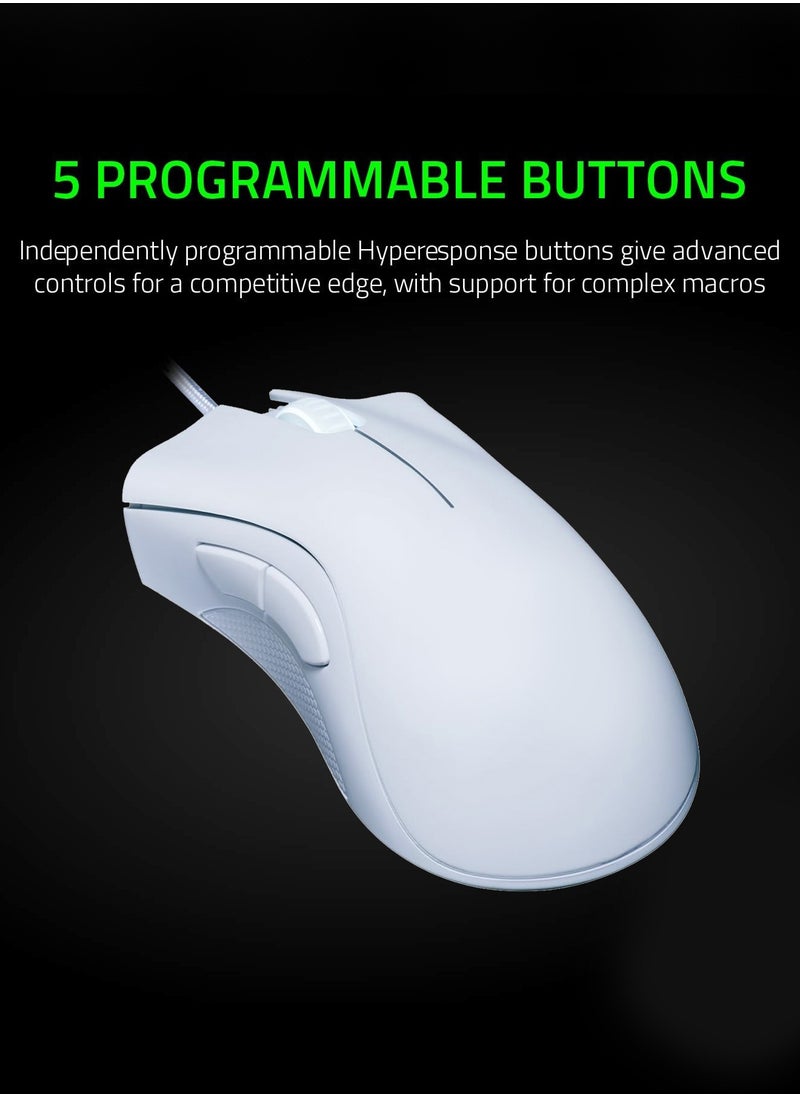 2Packs High-Performance Gaming Mouse – Precision Optical Sensor, Ergonomic Design, and Customizable Buttons - White Black Color