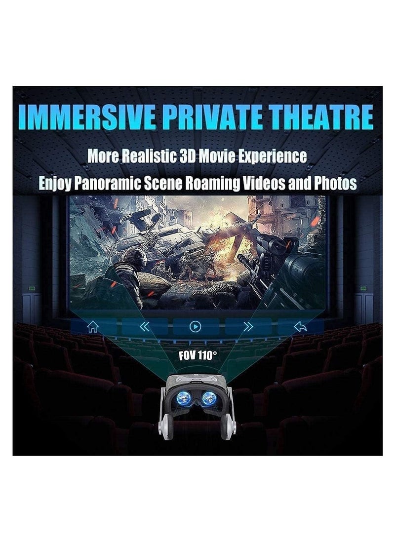 Immerse Yourself in VR with Adjustable 3D Headset Remote Compatible with Smartphones for 47 to 60 Inch Screens
