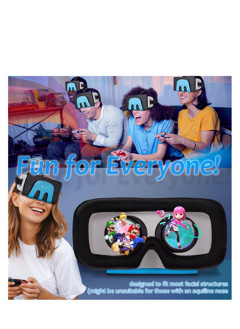 VR Headset Compatible with Nintendo Switch u0026 OLED, Switch VR Labo Goggles Headset for Nintendo Switch, Virtual Reality Glasses for Original Nintendo Switch u0026 Switch OLED Model (White)