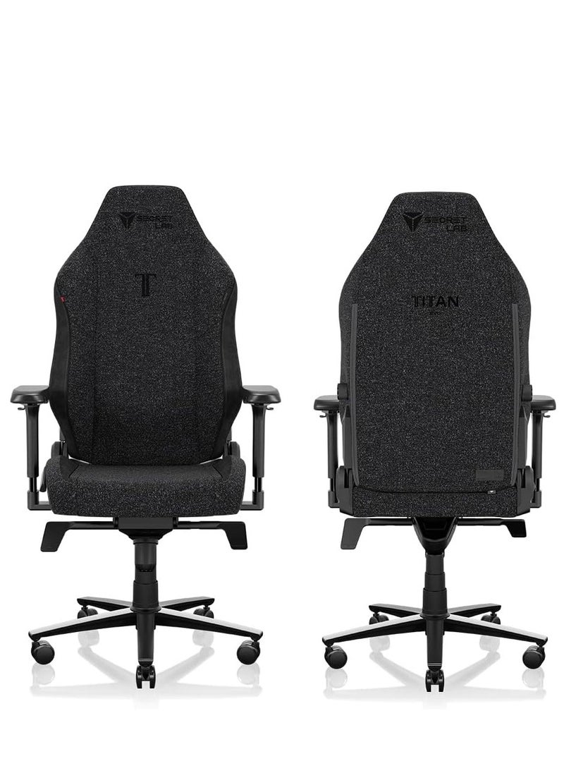 Secretlab Titan Evo BLK3 Gaming Chair - Reclining - Ergonomic & Comfortable Computer Chair with 4D Armrests - Magnetic Head Pillow & 4-Way Lumbar Support - Small - Black - Fabric
