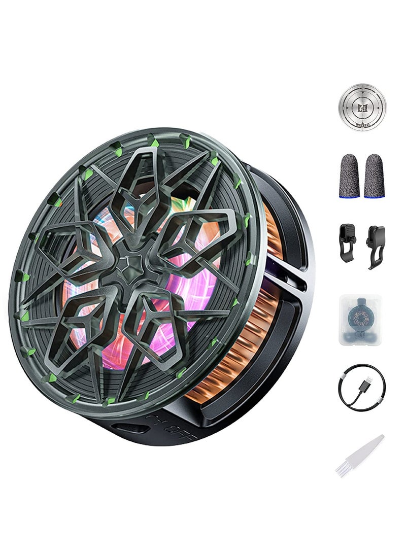 Magnetic Mobile Phone Cooler,Semiconductor Heatsink 15W high power intelligent temperature control Larger Cooling Area Quieter Portable Cooling Fan for iPhone/ Android/ Tablet/ iPad