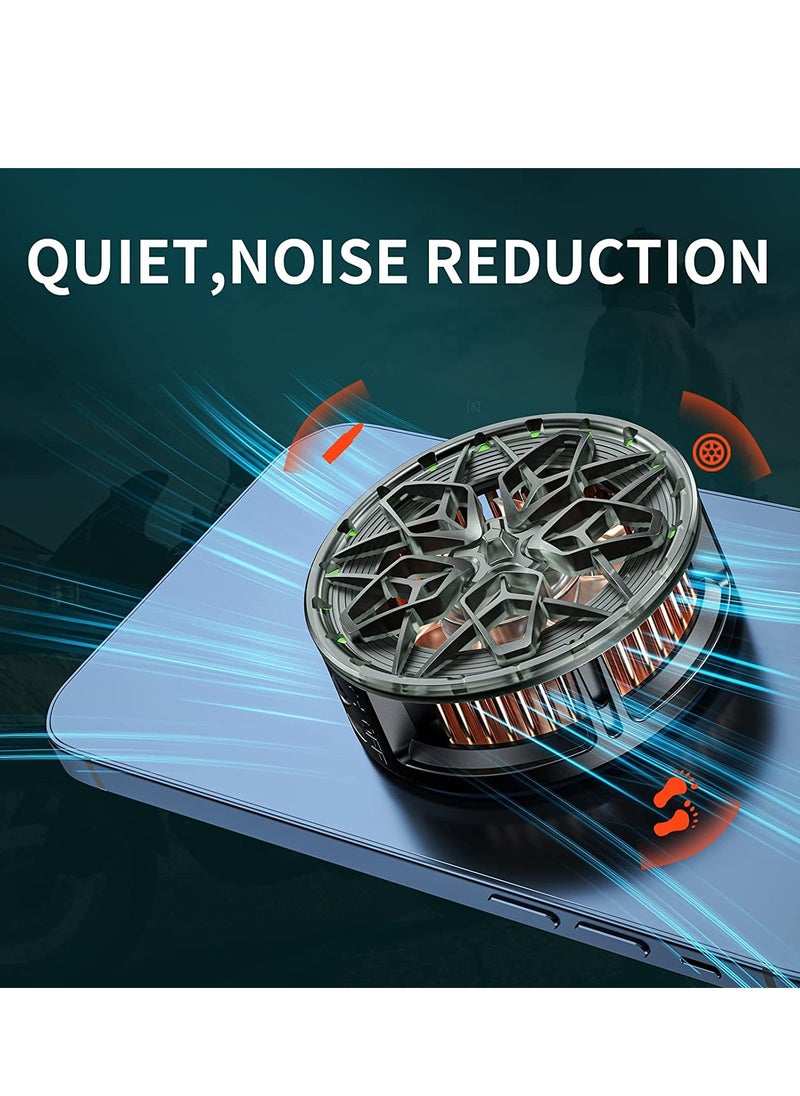 Magnetic Mobile Phone Cooler,Semiconductor Heatsink 15W high power intelligent temperature control Larger Cooling Area Quieter Portable Cooling Fan for iPhone/ Android/ Tablet/ iPad