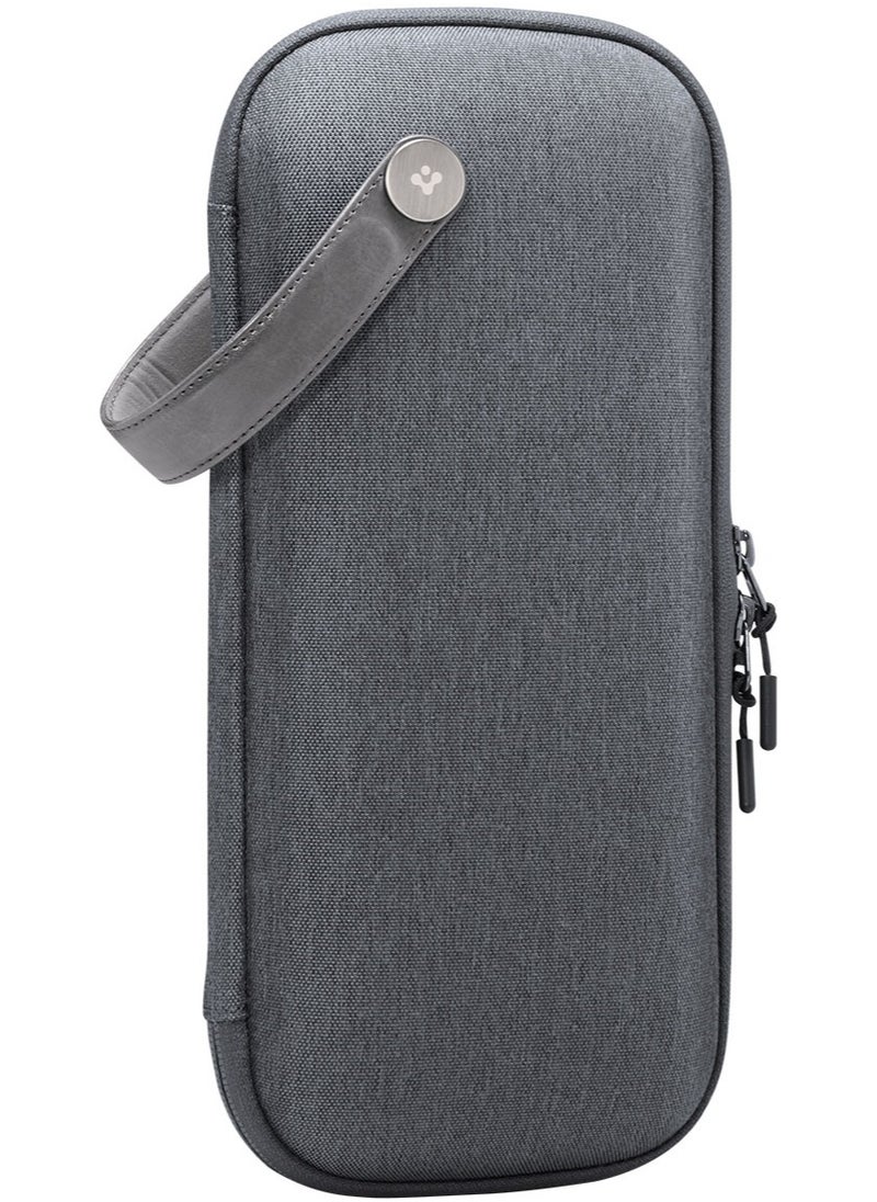 Klasden Nintendo Switch 2 Carrying Pouch Case (2025) Protective Portable Travel Hard Shell Cover with Pockets for Accessories, 10 Game Cartridges and AirTag Holder - Charcoal Gray
