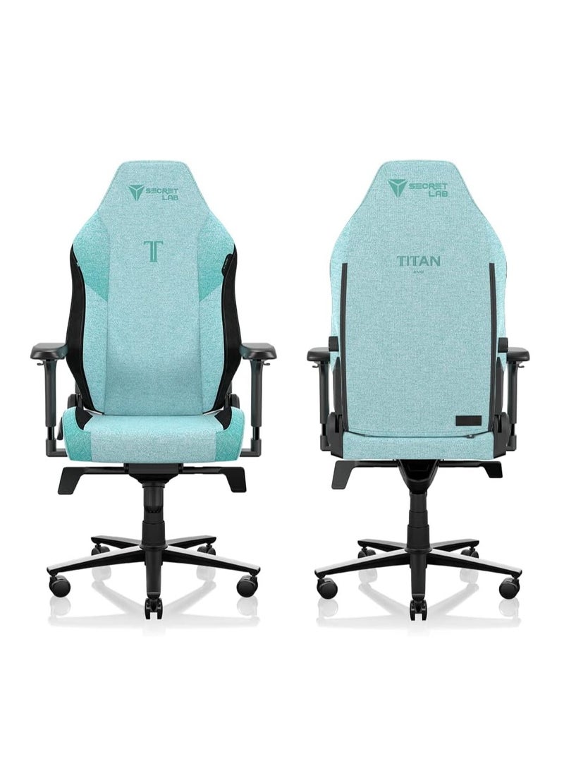 Secretlab Titan Evo Mint Green Gaming Chair - Reclining - Ergonomic & Comfortable Computer Chair with 4D Armrests - Magnetic Head Pillow & 4-Way Lumbar Support - Regular - Green - Fabric