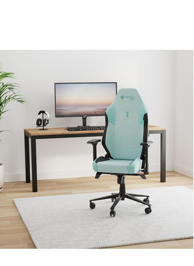 Secretlab Titan Evo Mint Green Gaming Chair - Reclining - Ergonomic & Comfortable Computer Chair with 4D Armrests - Magnetic Head Pillow & 4-Way Lumbar Support - Regular - Green - Fabric