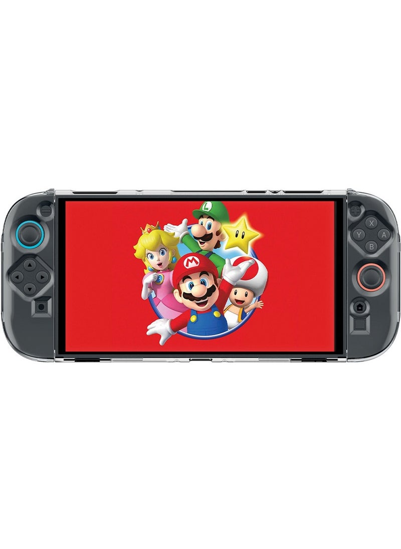 Air Fit Nintendo Switch 2 Case Cover (2025) Slim Design Clear Case with Detachable Joy-Con - Crystal Clear