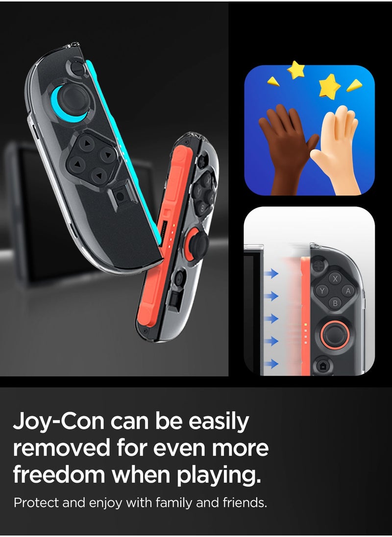Air Fit Nintendo Switch 2 Case Cover (2025) Slim Design Clear Case with Detachable Joy-Con - Crystal Clear