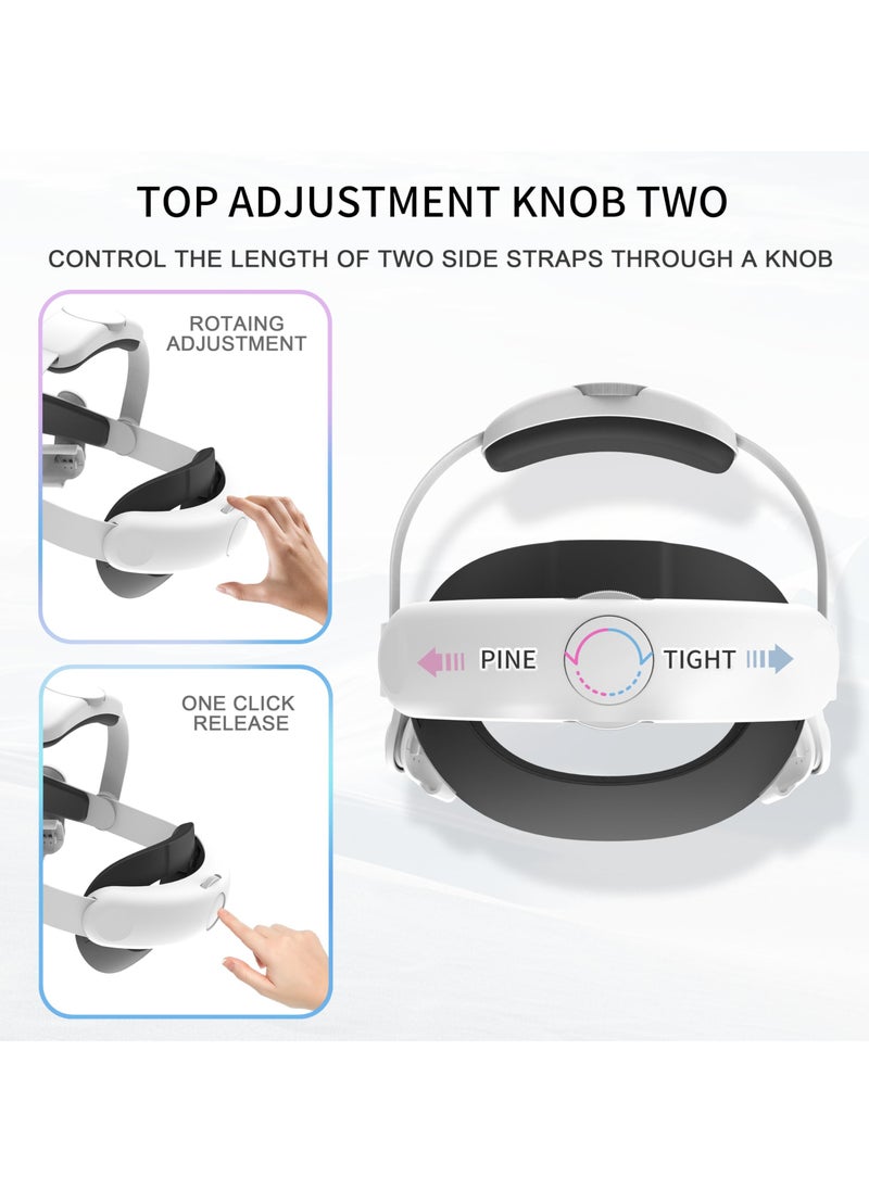 Head Strap Compatible with Apple Vision Pro, Adjustable and Comfortable Strap Headband for Vision Pro, Replacement Head Strap Compatible, Replacement Head Strap for Vision Pro Accessories.
